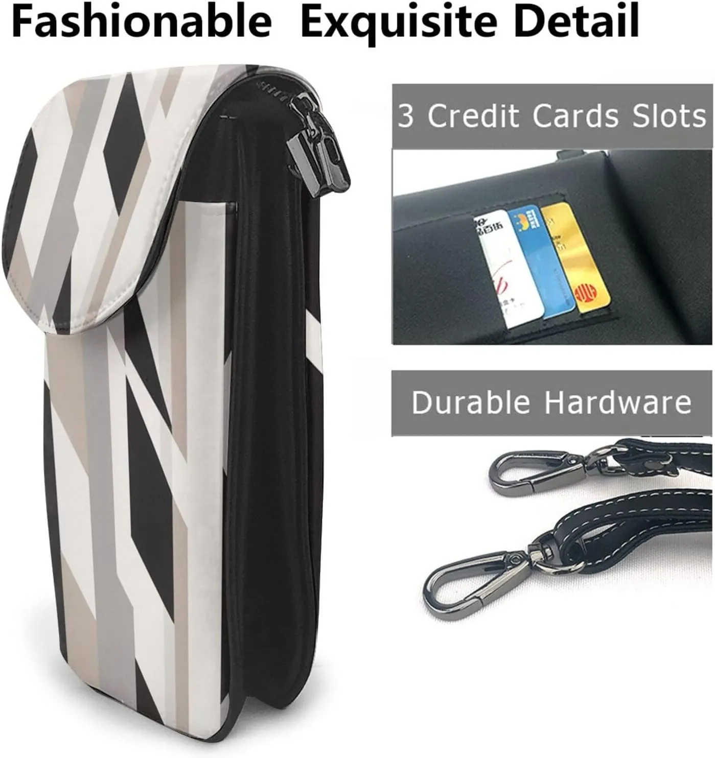 Small Crossbody Bags for Women,Leather Shoulder Bag for Cell Phone Purse with Strap and Polka Dot Printed