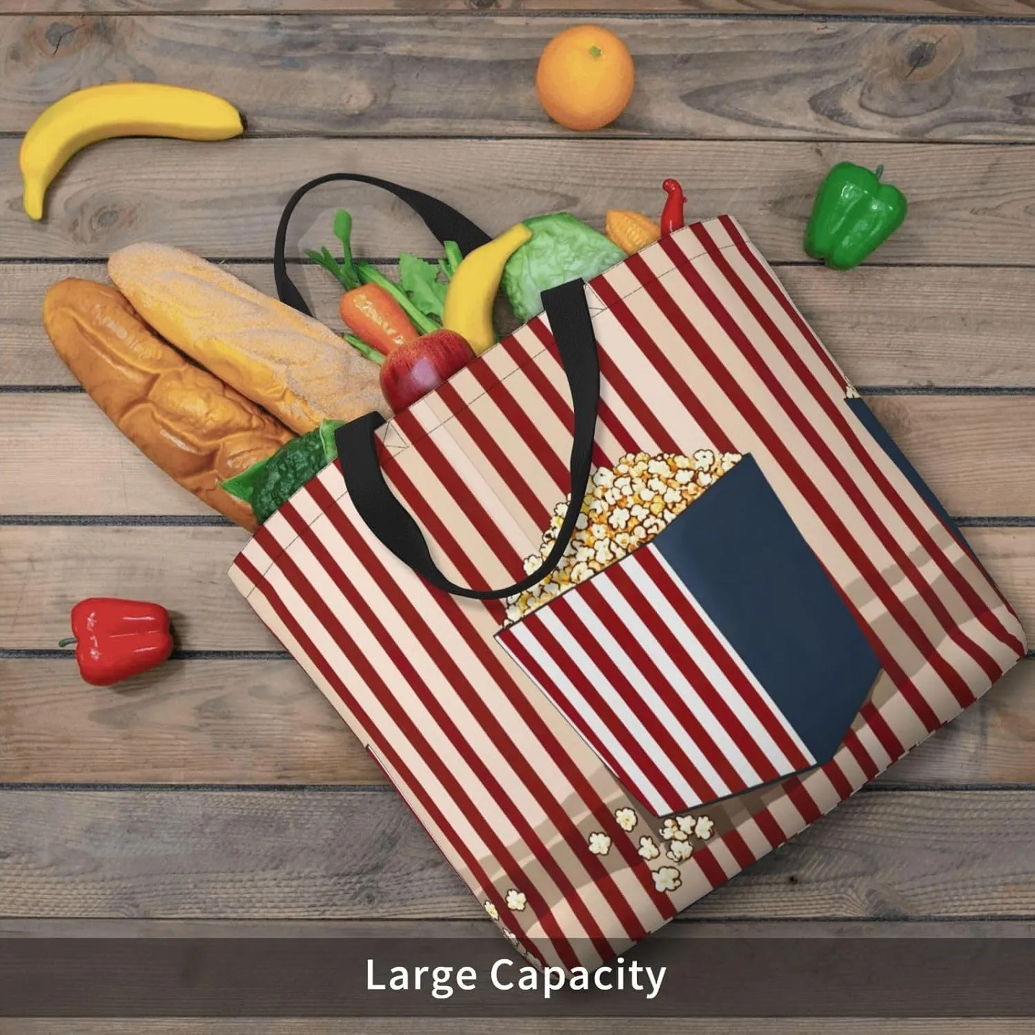 Small Rainbow Print Tote Bags Reusable Grocery Bag Shoulde Bag Handbag For Office Shopping Travel Women Casual Work