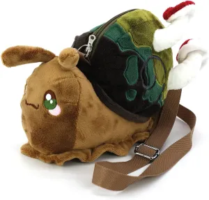 Snail Plush Crossbody Bag for Women, Brown and Green