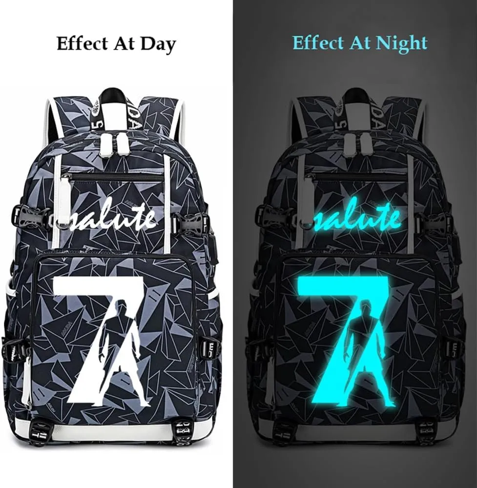 Soccer Player 7 Luminous Multifunction Backpack Travel Football Fans Bag For Men Women (Style 5)