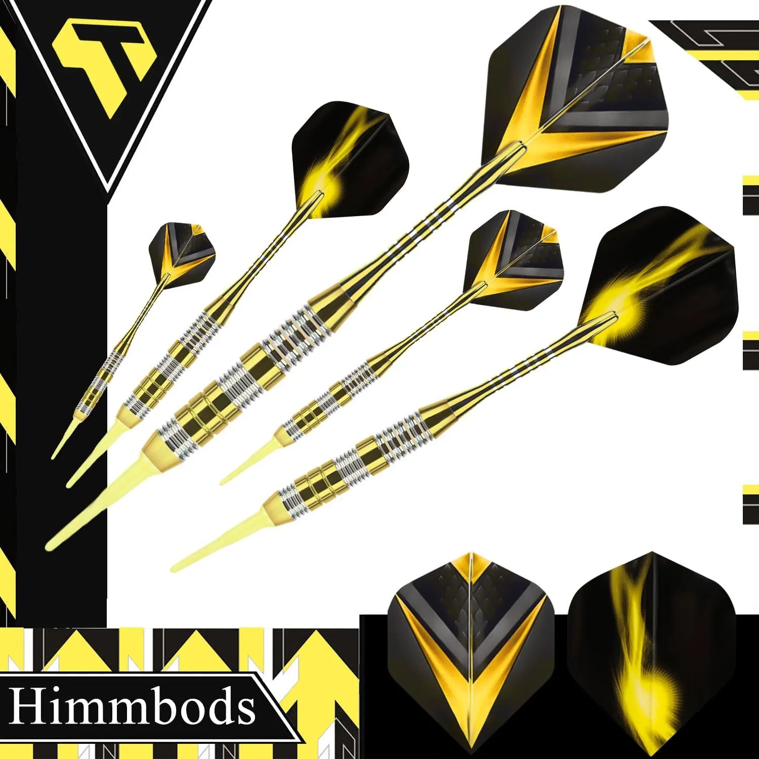 Soft Tip Darts Set 3 Aluminum Shaft Professional Darts Plastic Tip Sets 2BA Replacement Tips   Extra 3 Dart Flights 3 Replace Plastic Shafts for Electronic Dart Board