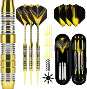 Soft Tip Darts Set 3 Aluminum Shaft Professional Darts Plastic Tip Sets 2BA Replacement Tips   Extra 3 Dart Flights 3 Replace Plastic Shafts for Electronic Dart Board