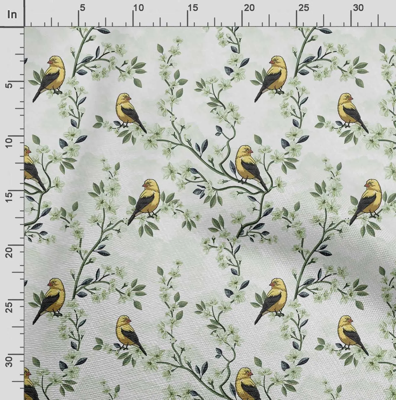 Soimoi Heavyweight Cotton Canvas Fabric Material - 56 Inch Wide, Green - Floral Print, Ideal for Making Durable Tote Bags, Backpacks, Jackets, Upholstery, Cushions, Outdoor Furniture Covers, 1 Yard