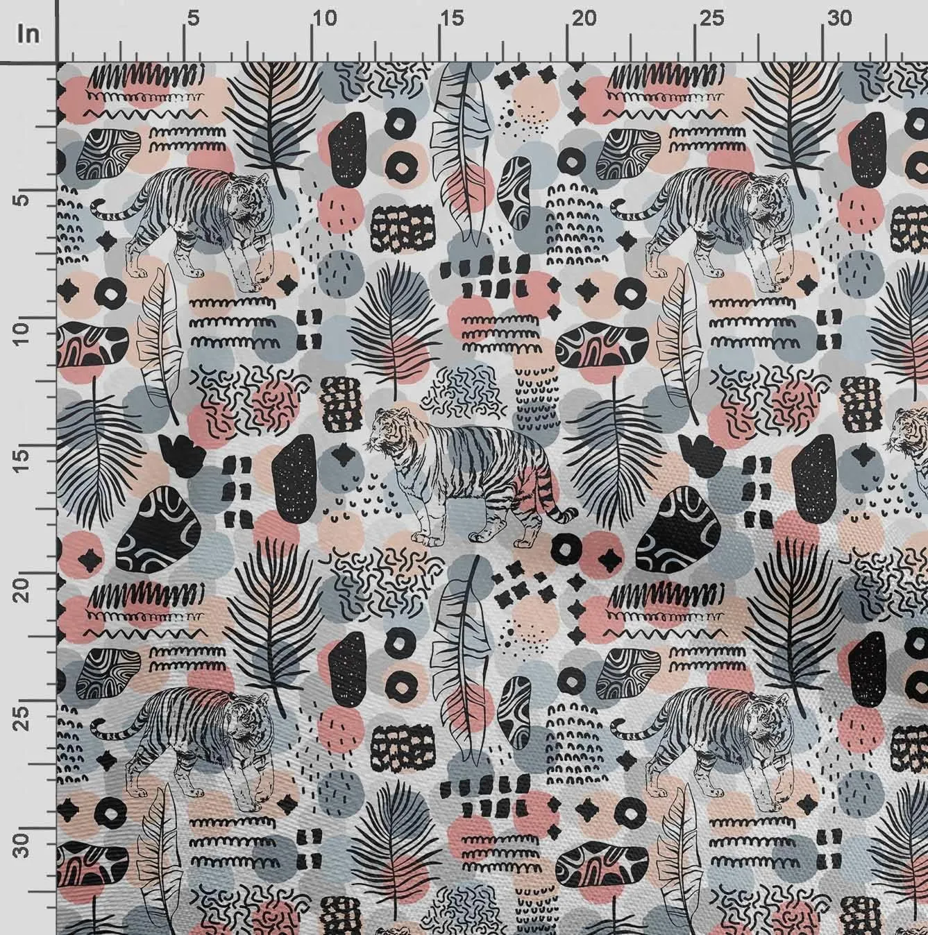 Soimoi Heavyweight Cotton Canvas Fabric Material - 56 Inch Wide, Orange - Animal Print, Ideal for Making Durable Tote Bags, Backpacks, Jackets, Upholstery, Cushions, Outdoor Furniture Covers, 1 Yard