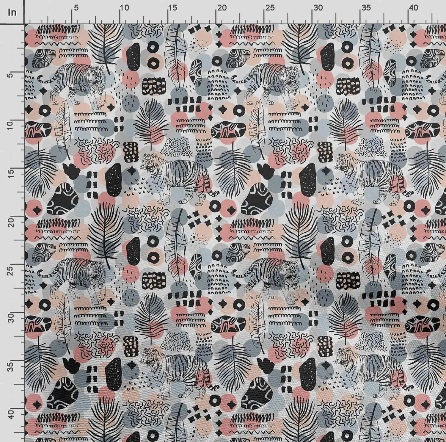 Soimoi Heavyweight Cotton Canvas Fabric Material - 56 Inch Wide, Orange - Animal Print, Ideal for Making Durable Tote Bags, Backpacks, Jackets, Upholstery, Cushions, Outdoor Furniture Covers, 1 Yard