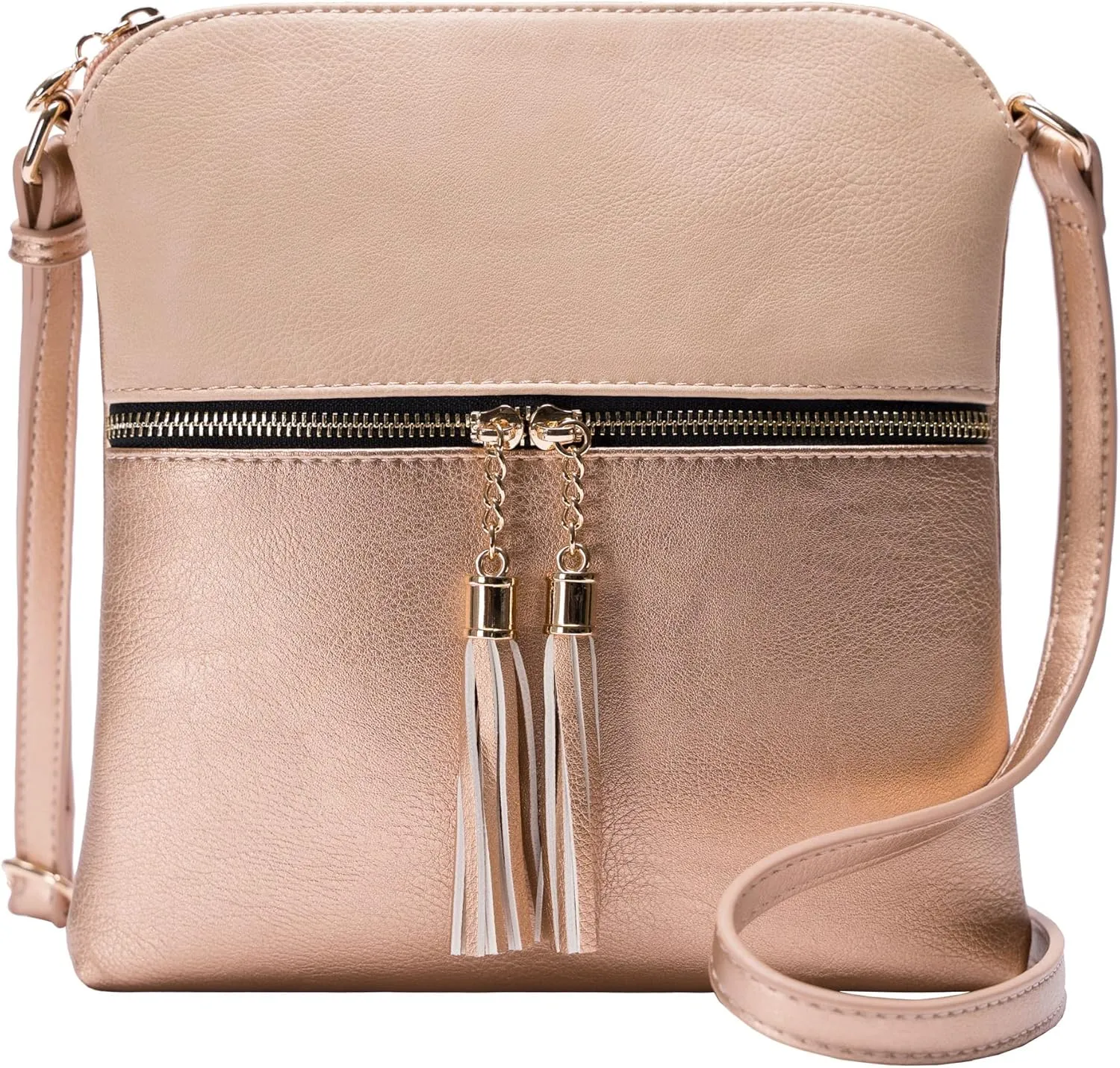 Solene Womens Lightweight Medium Crossbody Purse with Tassel, Perfect Size Crossbody Bags for Daily Use, travel