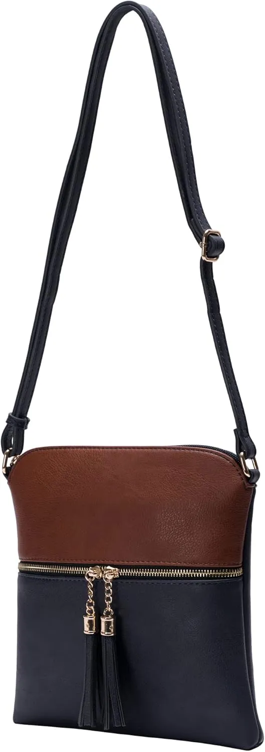 Solene Womens Lightweight Medium Crossbody Purse with Tassel, Perfect Size Crossbody Bags for Daily Use, travel