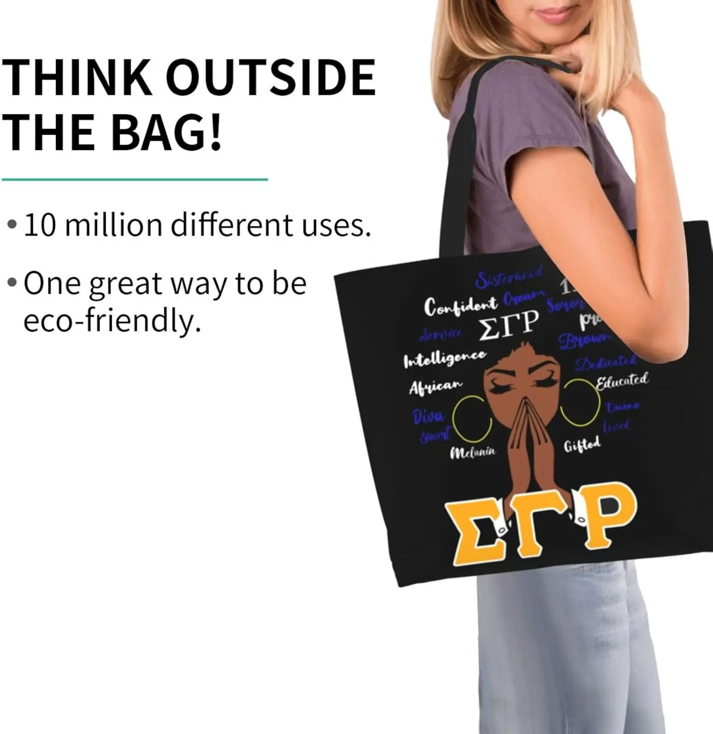 Sorority Tote Bag Sorority Gifts for Women 1922 Reusable Fashion Beach Bag Large Shoulder Shopping Bag