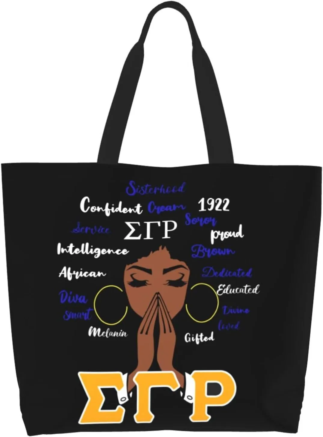 Sorority Tote Bag Sorority Gifts for Women 1922 Reusable Fashion Beach Bag Large Shoulder Shopping Bag