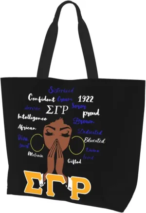 Sorority Tote Bag Sorority Gifts for Women 1922 Reusable Fashion Beach Bag Large Shoulder Shopping Bag