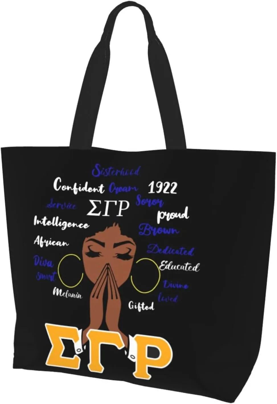 Sorority Tote Bag Sorority Gifts for Women 1922 Reusable Fashion Beach Bag Large Shoulder Shopping Bag