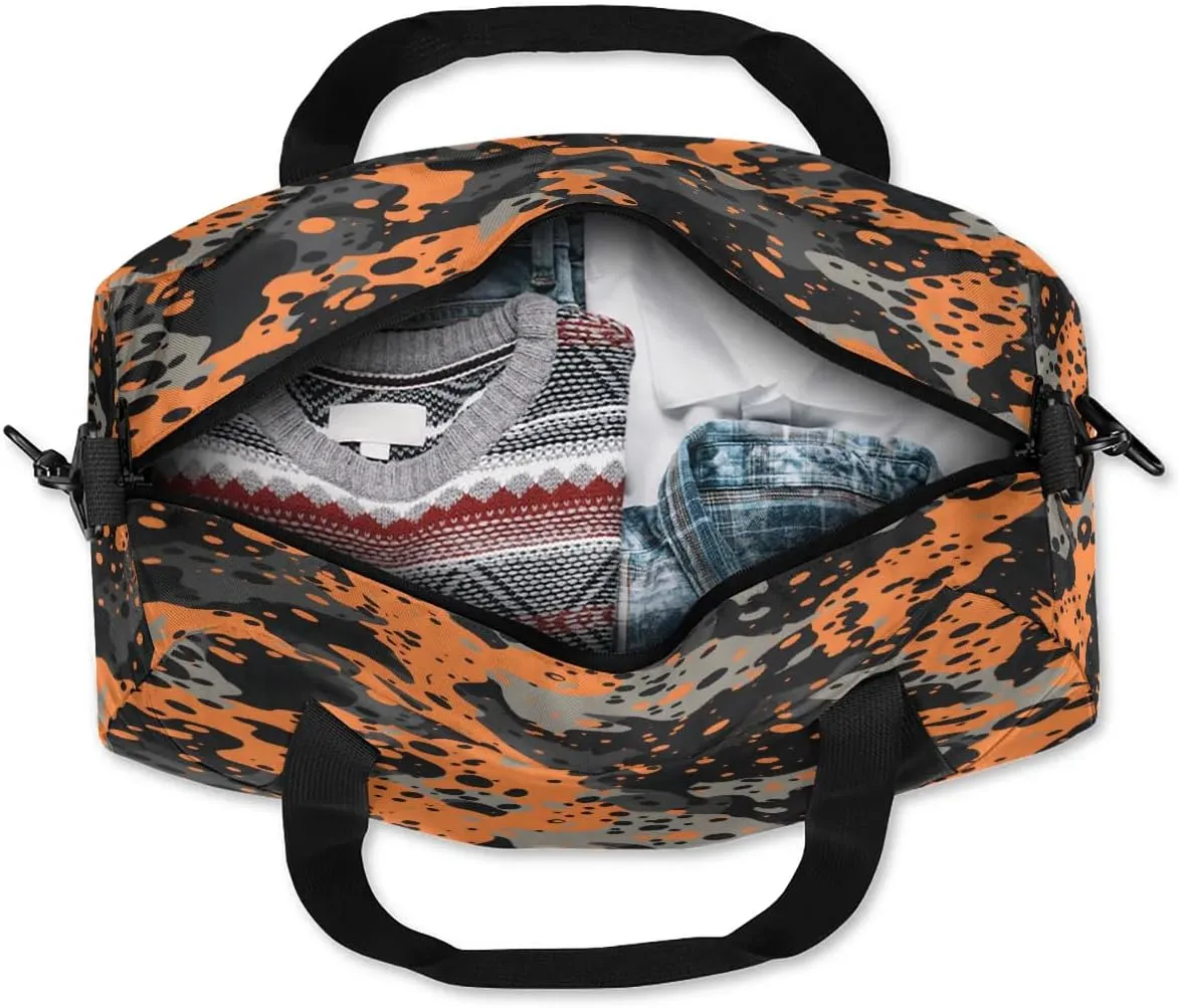 Sport Duffel Bag Camouflage Print Kids Gym Bag Weekender Overnight Bags for Boys Girls Teens Carry On Workout Travel Bag