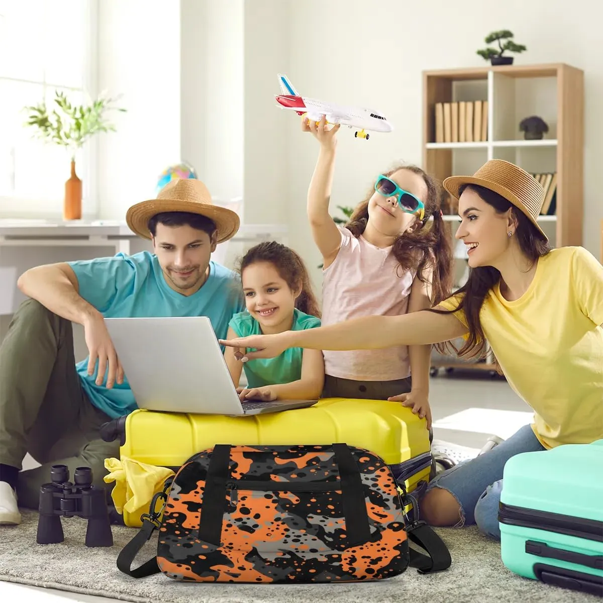 Sport Duffel Bag Camouflage Print Kids Gym Bag Weekender Overnight Bags for Boys Girls Teens Carry On Workout Travel Bag