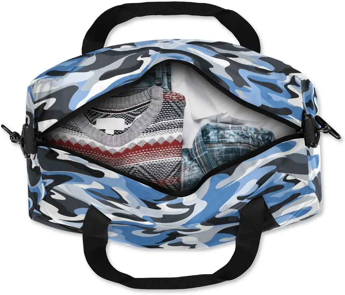 Sport Duffel Bag Classic Camouflage Color Kids Gym Bag Weekender Overnight Bags for Boys Girls Teens Carry On Workout Travel Bag
