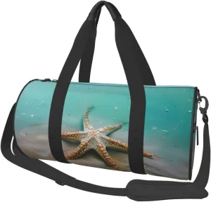 Starfish 1 Printed Sports Gym Bag for Men Women Foldable Duffel Bag Carry On Weekender Bag for Travel Sports