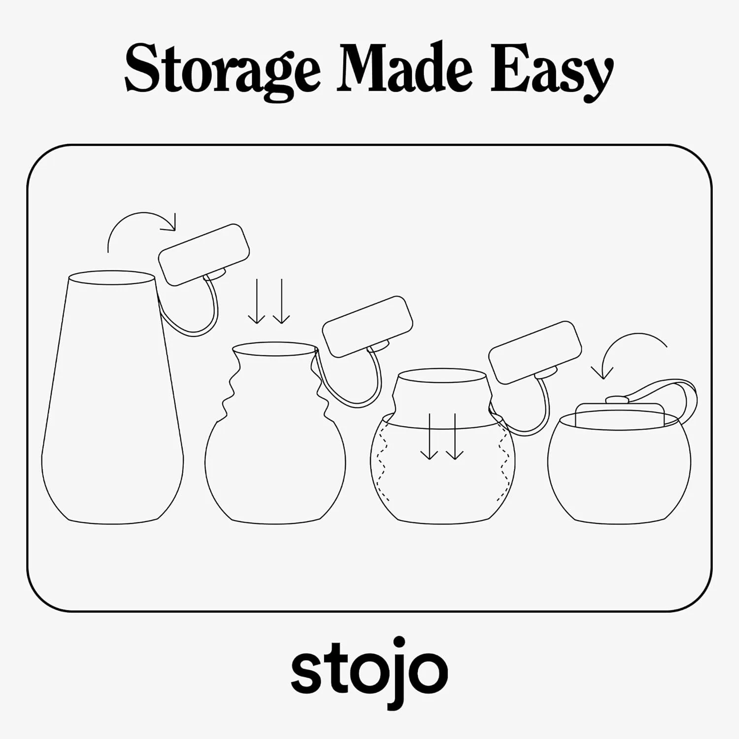 STOJO Collapsible Water Bottle – Carbon Gray, 20oz / 592ml - Leak-Proof Reusable Silicone Travel Cup for Hot & Cold Drinks - Microwave & Dishwasher Safe