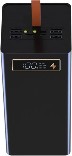 Storage Bags, Portable 18650 Battery Case Box Power Shell With Digital Display USB Quickly Charging Wireless Charging - Black - Normal version