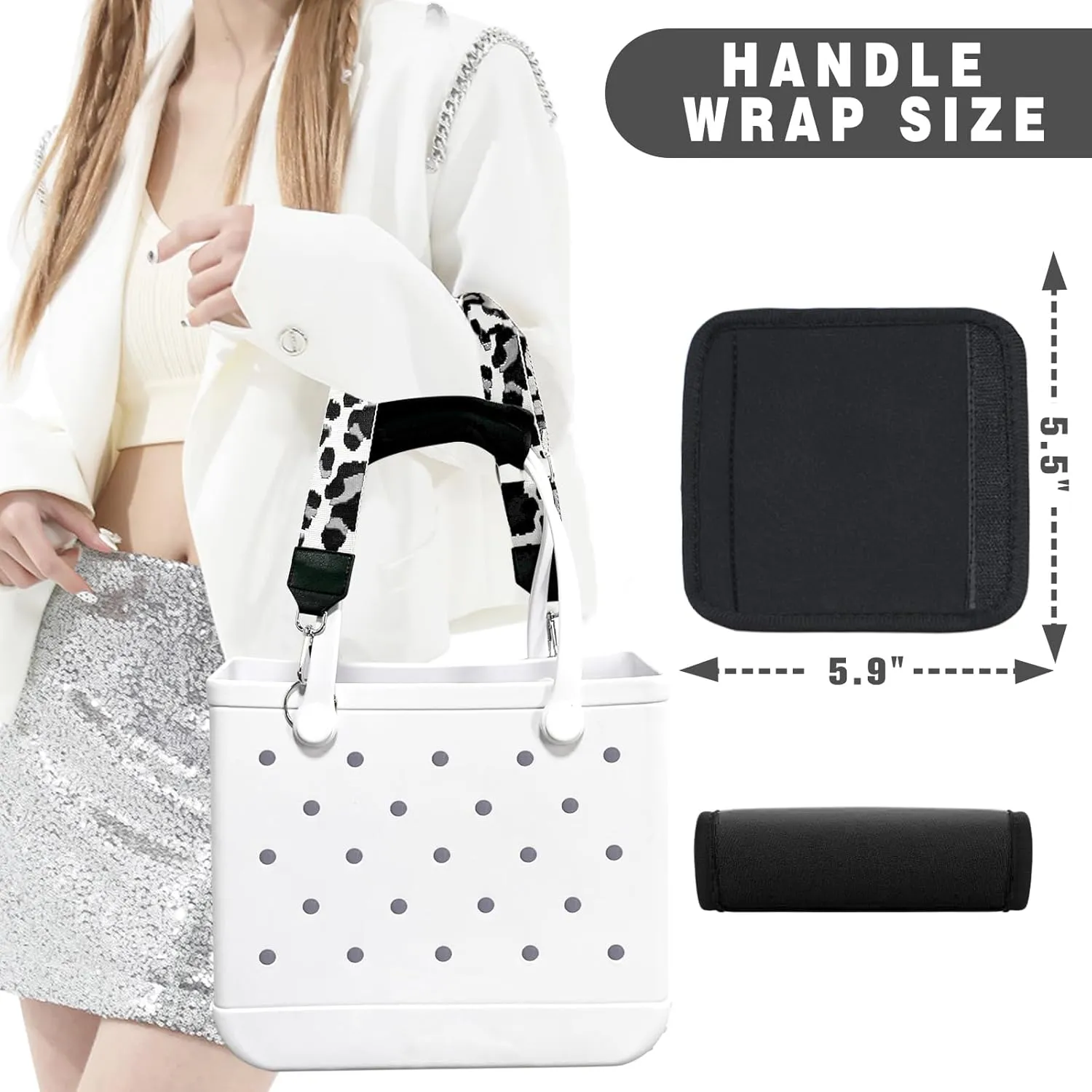 Strap Wrap for Bogg Bag, Accessory for Bagg Bag, With Adjustable Shoulder Leopard Print Crossbody Strap