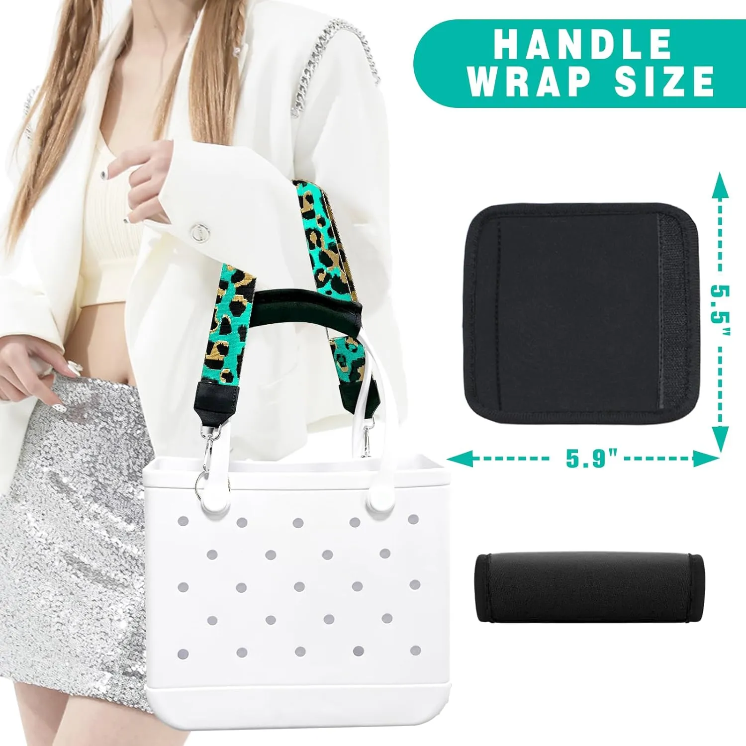 Strap Wrap for Bogg Bag, Accessory for Bagg Bag, With Adjustable Shoulder Leopard Print Crossbody Strap