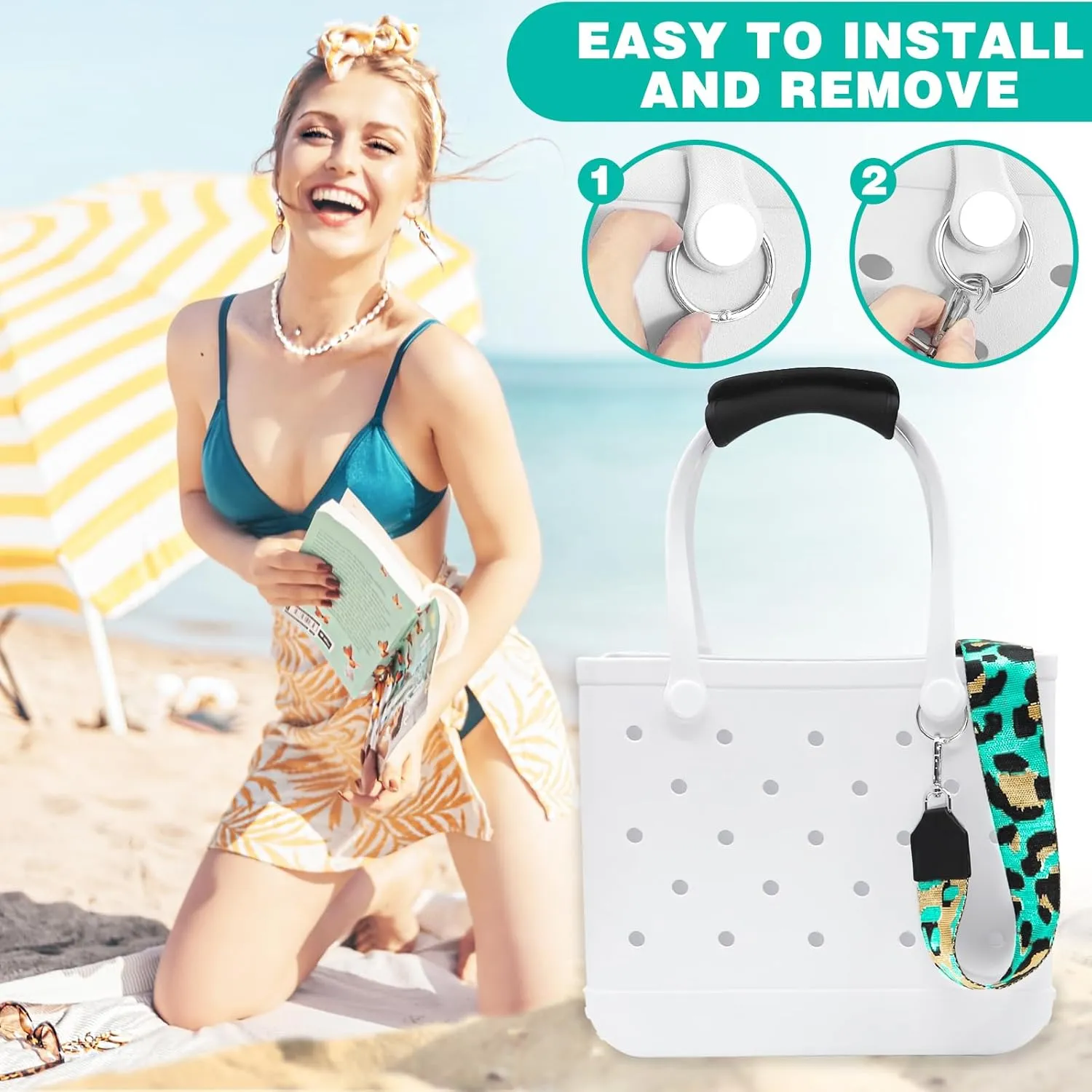 Strap Wrap for Bogg Bag, Accessory for Bagg Bag, With Adjustable Shoulder Leopard Print Crossbody Strap
