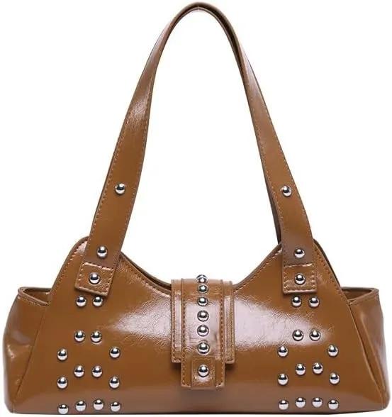 Streetwear 90s Studded Purse Fall Vintage 2000s Suede Purses Cute Y2k Shoulder Bag
