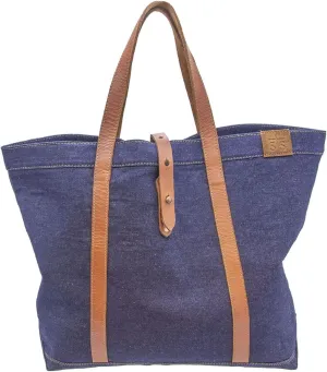 STS Ranchwear Women's Casual Everyday Multifunctional Shopper Travel Blue Bayou Collection Denim Shoulder Tote Bag