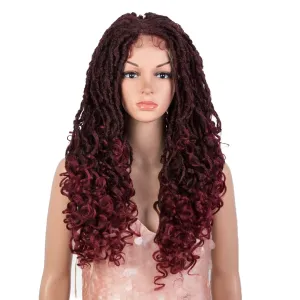 Style Icon 24" Faux Locs Wigs for Black Women Middle Part Goddess Locs Wig Long Twist Synthetic Wigs (24 Inch Middle Part, T4/118)