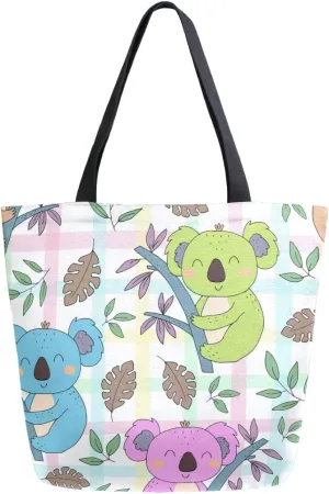 SUABO Tote Bag Kitchen Reusable Grocery Bags Canvas Shopping Bag for Outdoor