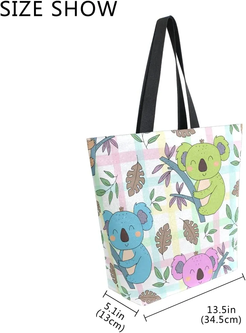 SUABO Tote Bag Kitchen Reusable Grocery Bags Canvas Shopping Bag for Outdoor