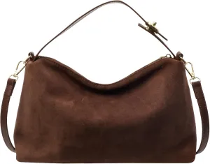 Suede Bags for Women Brown Suede Purses Suede Tote Handbag Slouchy Shoulder Bag Retro Crossbody Hobo Bag 2025