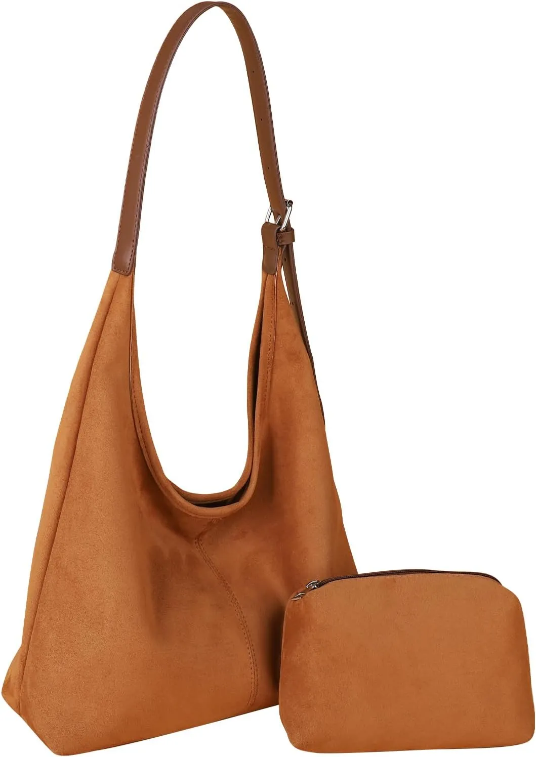 Suede Bags for Women Brown Suede Purses Suede Tote Handbag Slouchy Shoulder Bag Retro Crossbody Hobo Bag 2025