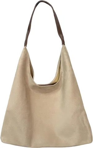 Suede Bags for Women New Suede Tote Bag for Women Fashionable Suede Bag Retro Suede Slouchy Bag Suede Shoulder Bag
