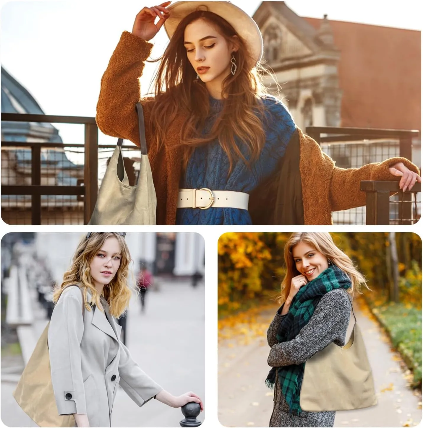 Suede Bags for Women New Suede Tote Bag for Women Fashionable Suede Bag Retro Suede Slouchy Bag Suede Shoulder Bag