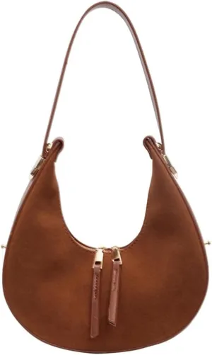 Suede Crescent Bag Suede Handbag and Purse Suede Half Moon Tote Bag Casual Retro Shoulder Dumpling Bag