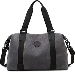 Suede Lightweight Weekender Bag Faux Suede Traveling Handbag for Gym Holiday Overnight Bag with Toiletry Handbag