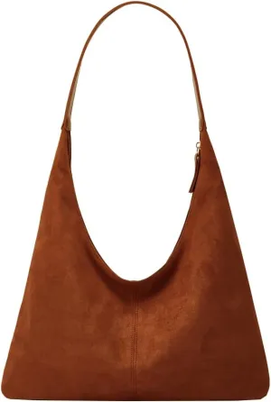 Suede Tote Bag for Women - Large Slouchy Shoulder Bag for Travel