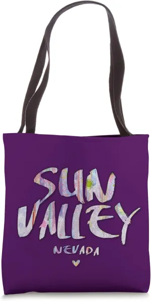 Sun Valley Nevada - Sun Valley NV Watercolor Logo Tote Bag