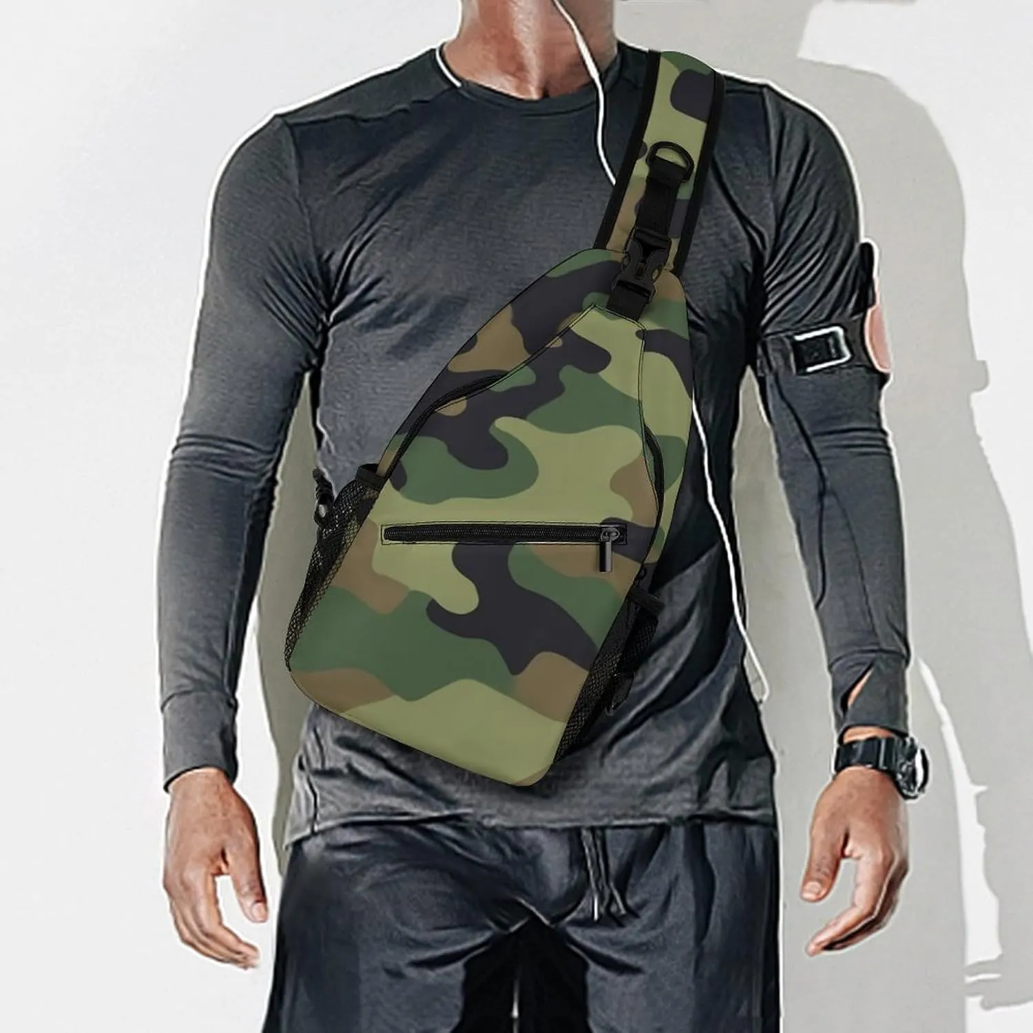 Supdreamc Men & Women Travel Backpack Camping Outdoor Bag, Cool Camo Military Camouflage Sling Backpack for Business Travel Hiking - Durable Carry On Bag