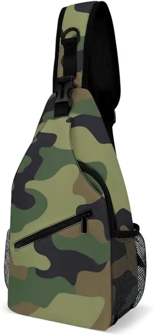 Supdreamc Men & Women Travel Backpack Camping Outdoor Bag, Cool Camo Military Camouflage Sling Backpack for Business Travel Hiking - Durable Carry On Bag
