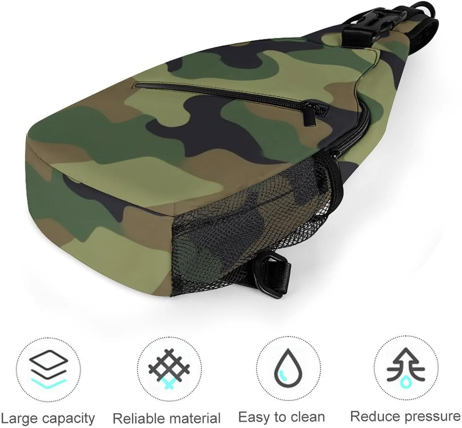 Supdreamc Men & Women Travel Backpack Camping Outdoor Bag, Cool Camo Military Camouflage Sling Backpack for Business Travel Hiking - Durable Carry On Bag