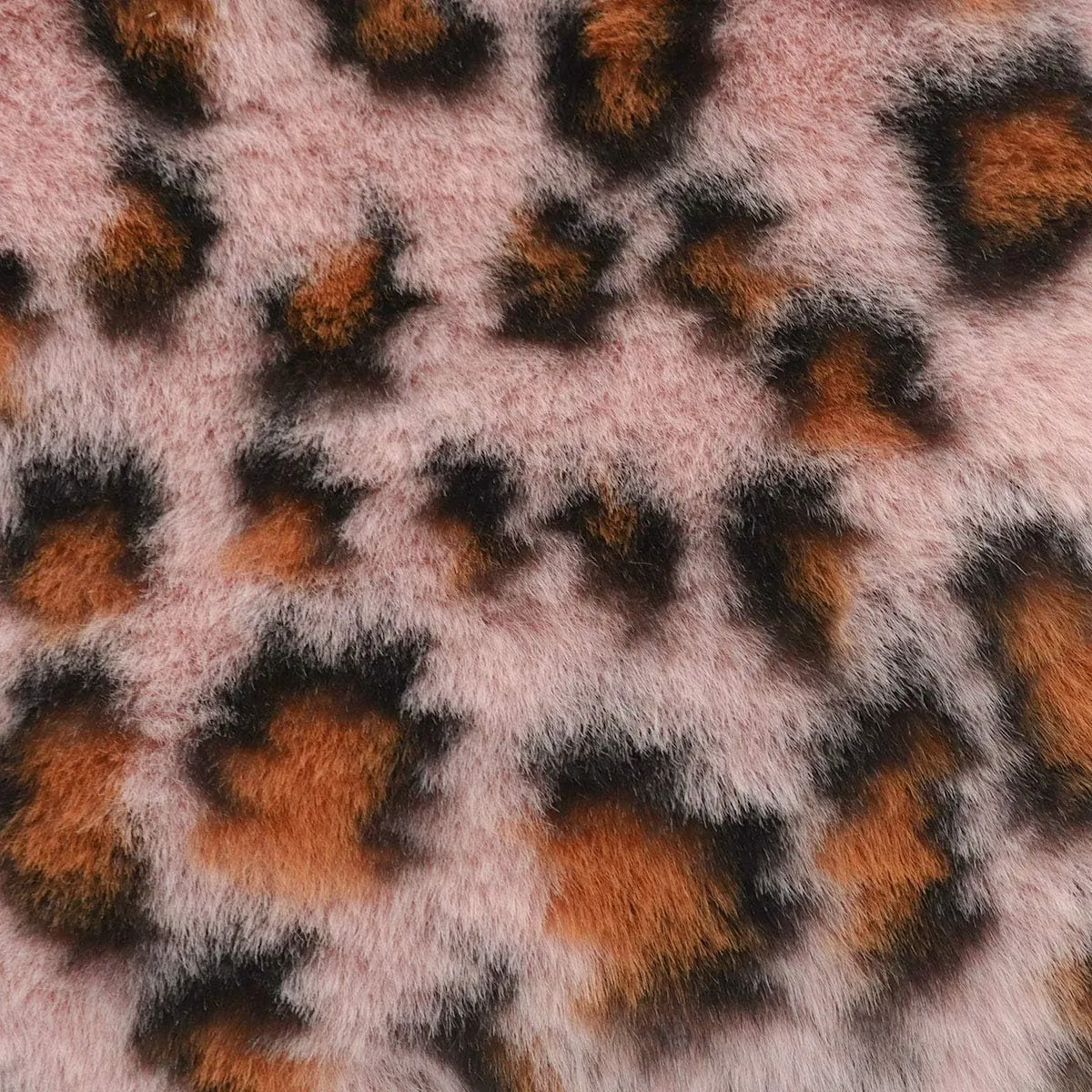surell - Faux Rex Rabbit Fur Leopard Print Handbag - Small Fuzzy Tote Bag