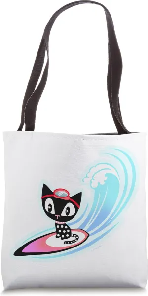 Surfer Cat Tote Bag