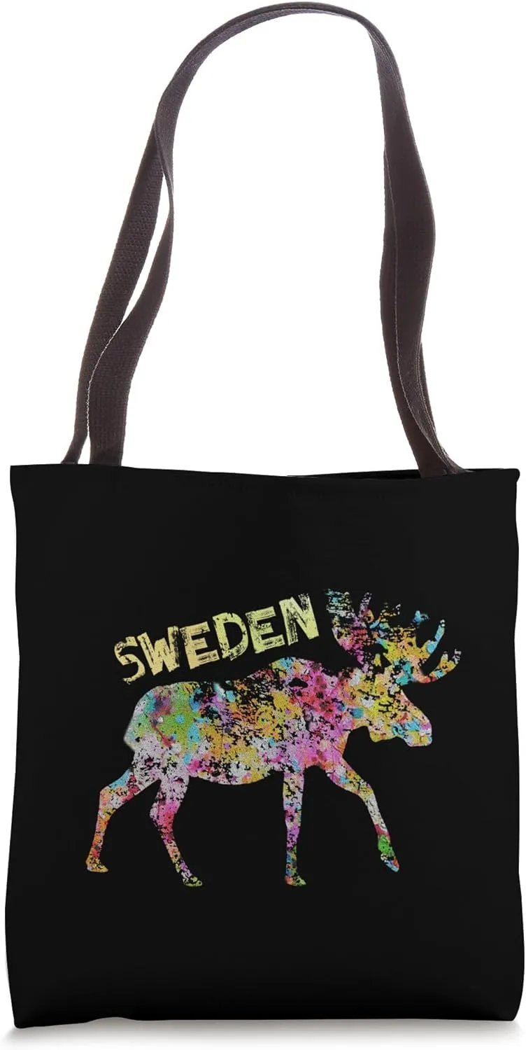 Sweden Moose Graphic | Sweden Tote Bag