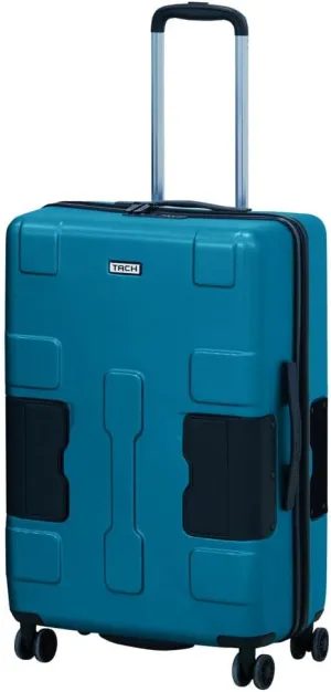 Tach V3.1 Hard Shell Carry On Luggage 20 inch | Carry on Luggage with Spinner Wheels & Patented Built-In Connecting System | One Piece Rolling Suitcase Links 9 Bags At Once (Blue)