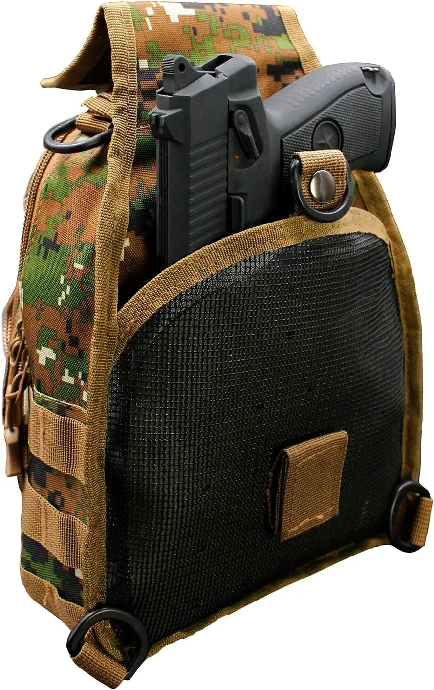 Tactical Backpack, Waterproof Military Cross-body Molle Sling Shoulder Backpack Chest Bag for Outdoor Every Day Carry Camouflage A