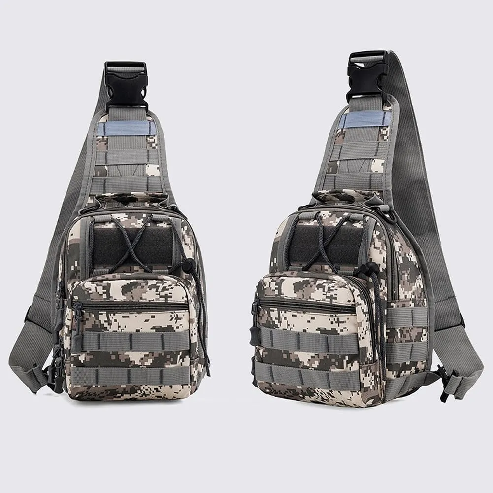 Tactical Backpack, Waterproof Military Cross-body Molle Sling Shoulder Backpack Chest Bag for Outdoor Every Day Carry Camouflage C