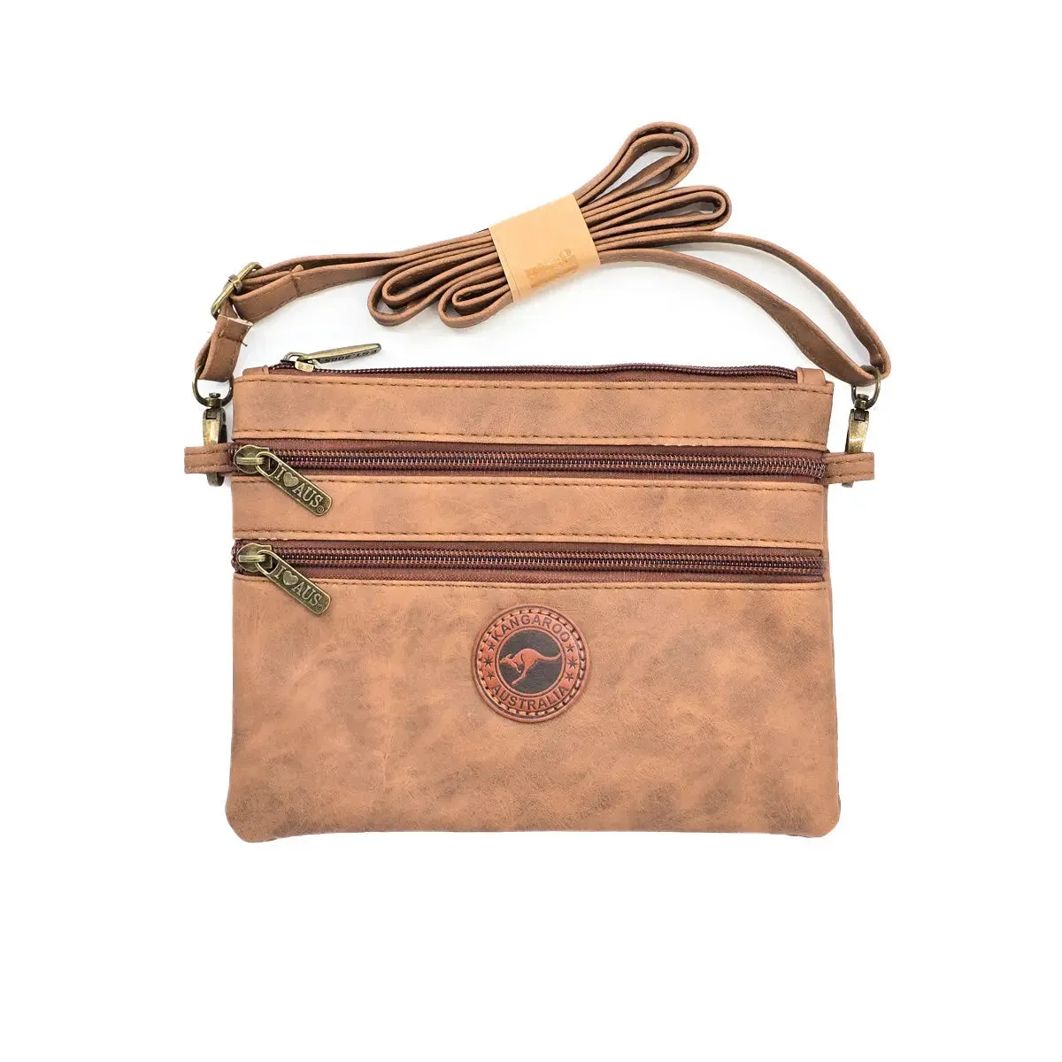 Tan Clutch Suede Travel Bag