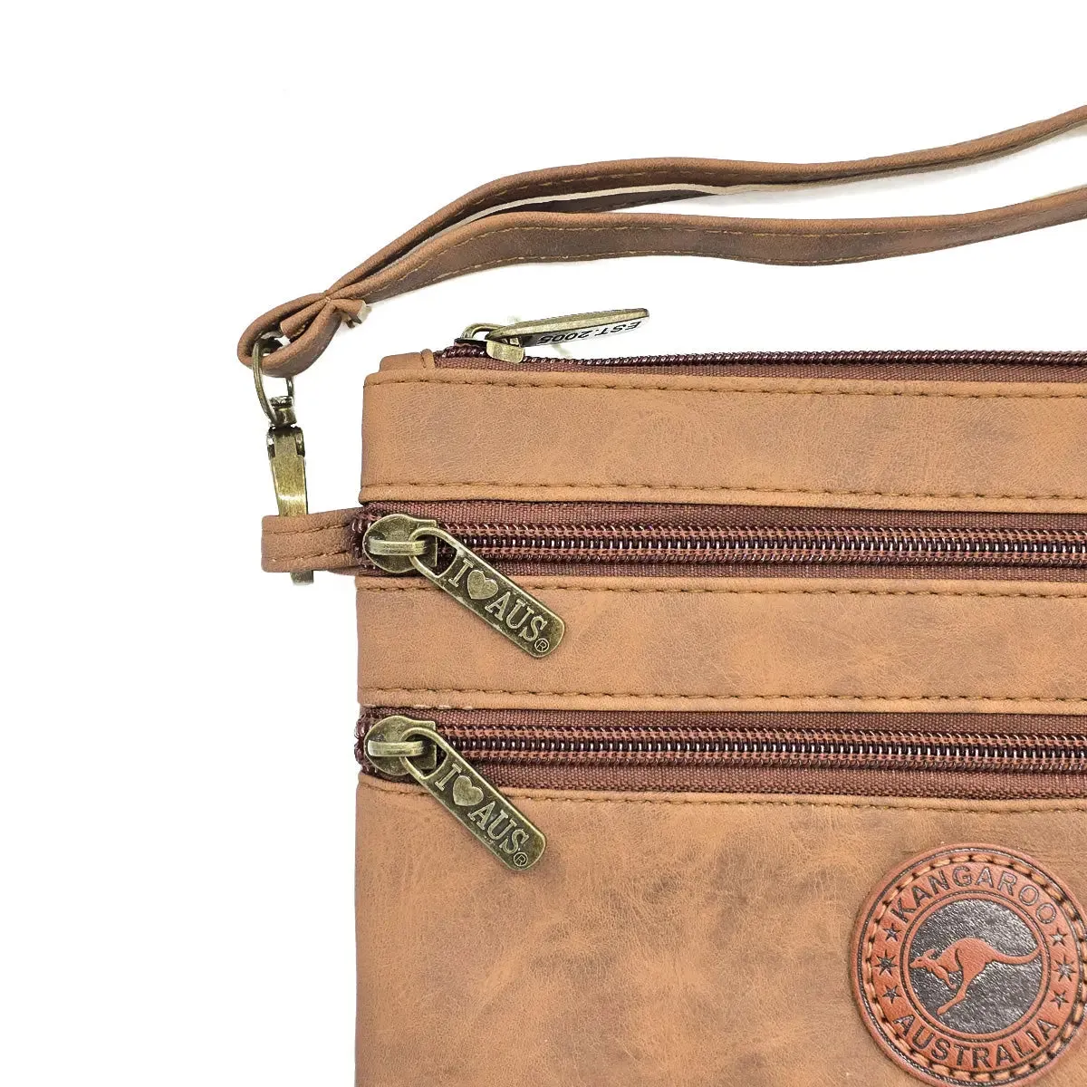 Tan Clutch Suede Travel Bag