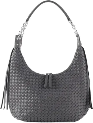 Tassel Chain Large Shoulder Half Moon Underarm Women's Bag, Fashion Trend Personalized Women's Bag,Shoulder Bag (Blue)