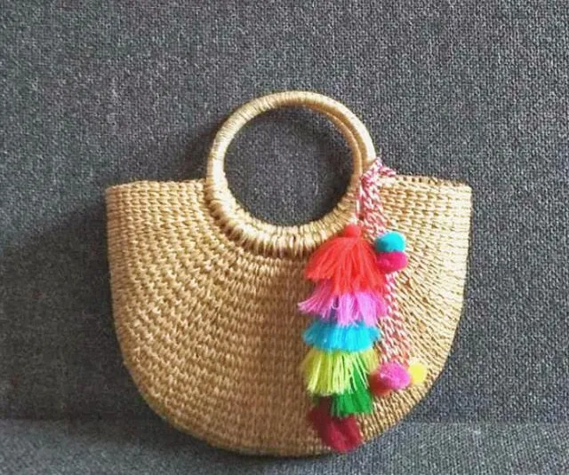 Tassel Rattan Bag
